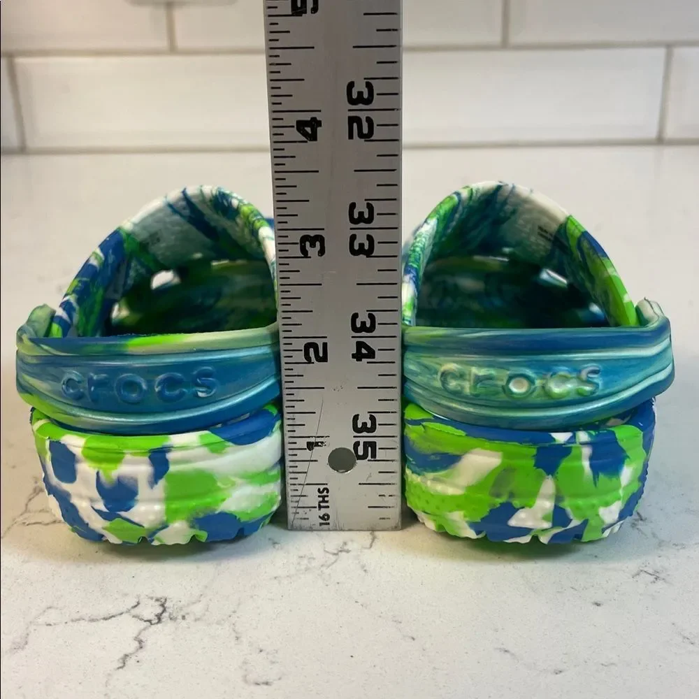 Crocs Kids Classic Glow-in-the-Dark Marbled Clogs 
